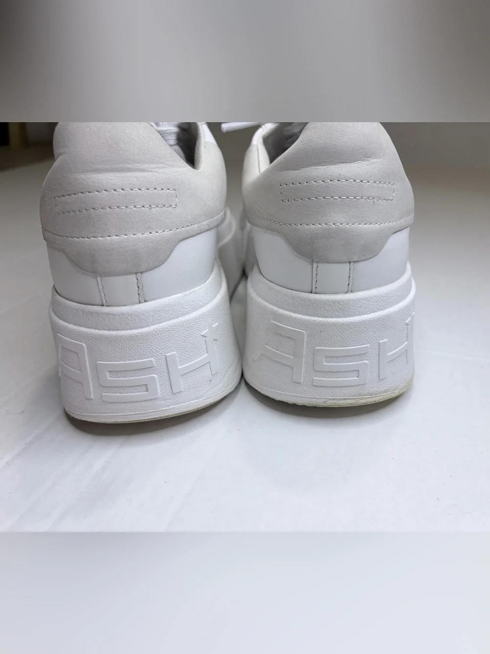 ASH Maya Platform Sneaker White Leather EU 36 US 6 Chunky Sole Minimalist